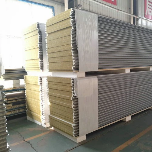 50 Mm Sound Insulation Board Roof Thermal Exterior Wall rock wool Sandwich Panel
